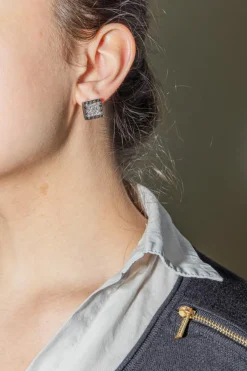 Boucles d'oreilles Or blanc Diamant
