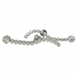 Boucles d'oreilles or blanc et diamants 2,2 ct