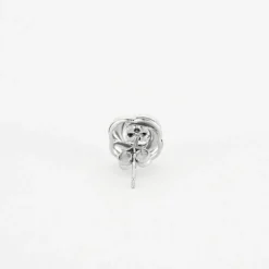 Boucles d'oreilles or blanc saphirs