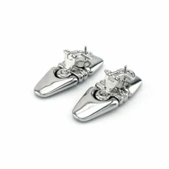Boucles d'oreilles or blanc diamants