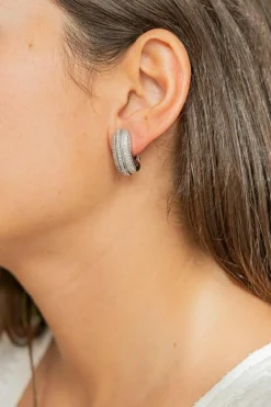 Boucles d'oreilles Or Blanc Diamant