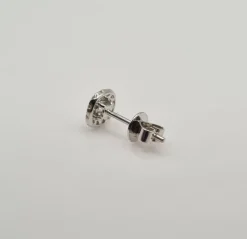 Boucles d'oreilles or blanc serties de diamants