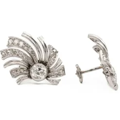 Boucles d'oreilles Or blanc Diamant
