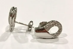Boucles d’oreilles or blanc et diamants