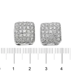 Boucles d'oreilles or blanc et diamants