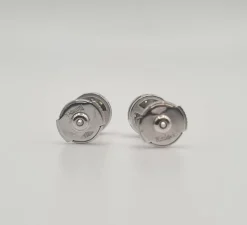 Boucles d'oreilles or blanc diamants
