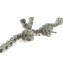 Boucles d'oreilles or blanc et diamants 2,2 ct