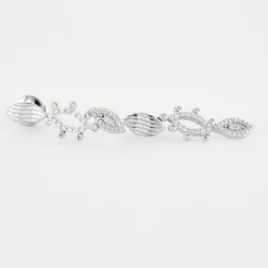 Boucles d'oreilles or blanc diamants