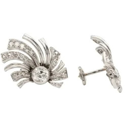 Boucles d'oreilles Or blanc Diamant