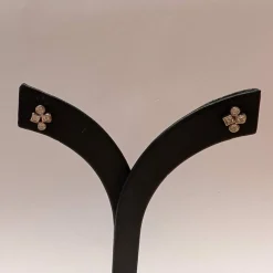 Boucles d’oreilles or blanc diamants