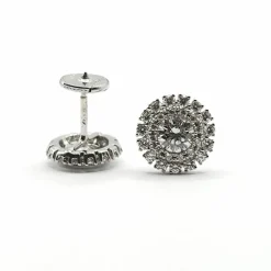 Boucles d'oreilles or blanc serties de diamants