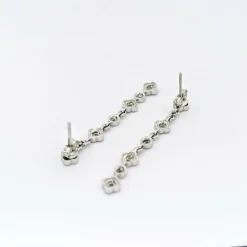 Boucles d'oreilles or blanc et diamants