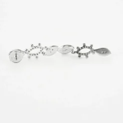 Boucles d'oreilles or blanc diamants