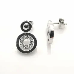 Boucles d'oreilles or blanc & diamants