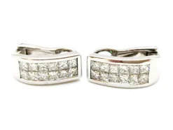 Boucles d'oreilles Or blanc Diamant