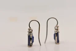 Boucles d'oreilles Or Blanc Iolite Diamants