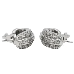 Boucles d'oreilles Or Blanc Diamant