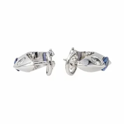 Boucles d'oreilles Or blanc Saphir