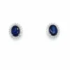 Boucles d'oreilles Or Diamants Saphir