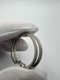 Boucles d'oreilles or et diamants 2 ct
