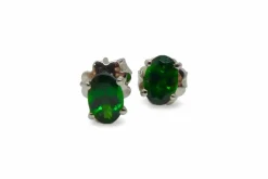 Boucles d'oreilles or et grenats tsavorites