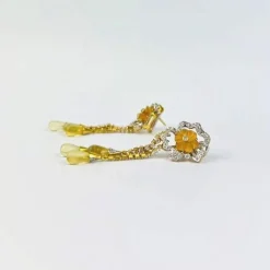 Boucles d'oreilles Or Goutte de Verre