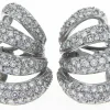 Boucles d'oreilles or gris et diamants