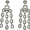 Boucles d'oreilles or gris aigue marine et diamants