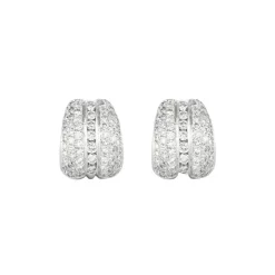 Boucles d'oreilles or gris et diamants