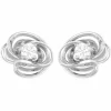 Boucles d'oreilles Or Gris et Diamants