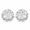Boucles d'oreilles Or gris et Diamants