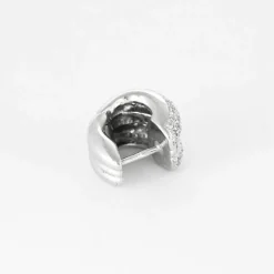 Boucles d'oreilles or gris et diamants