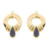 Boucles d'oreilles Or jaune Cordiérite