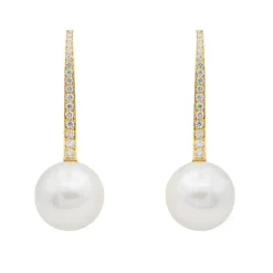 Boucles d'oreilles Or jaune Perle de culture