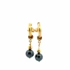 Boucles D'oreilles Or Jaune 18k & Perle