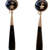 Boucles d'oreilles Or jaune Onyx Agate