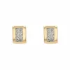Boucles d'oreilles or jaune diamants modernes