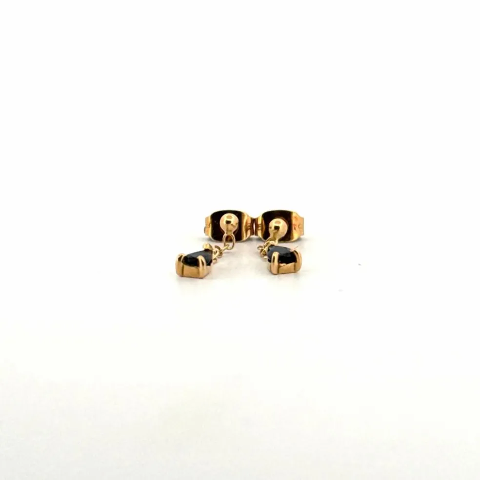 Boucles D'oreilles Or Jaune 18k & Topaze