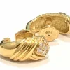 Boucles d’oreilles or jaune et diamants
