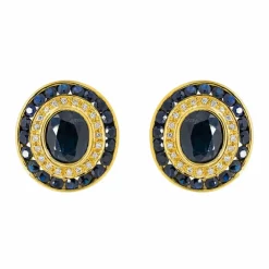 Boucles d'oreilles Or jaune Saphir