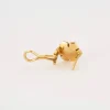 Boucles d'oreilles or jaune diamants saphir