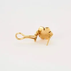 Boucles d'oreilles or jaune diamants saphir
