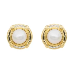 Boucles d'oreilles Or jaune Perle