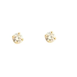 Boucles d'oreilles or jaune diamant