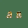 Boucles d’oreilles or jaune diamants