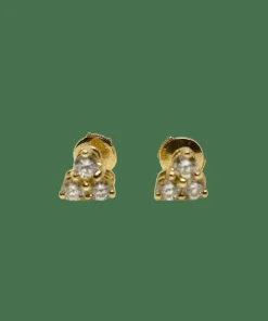 Boucles d’oreilles or jaune diamants