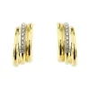 Boucles d'oreilles or jaune diamants