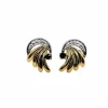 Boucles d'oreilles or jaune et or blanc Saphirs