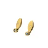 Boucles d'oreilles or jaune et diamants