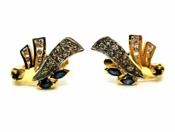 Boucles d'oreilles Or jaune Saphir